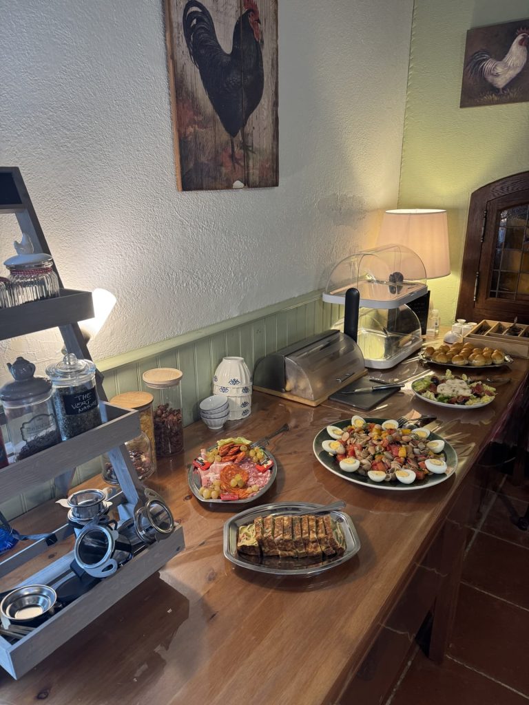 Buffet salé du séjour de yoga